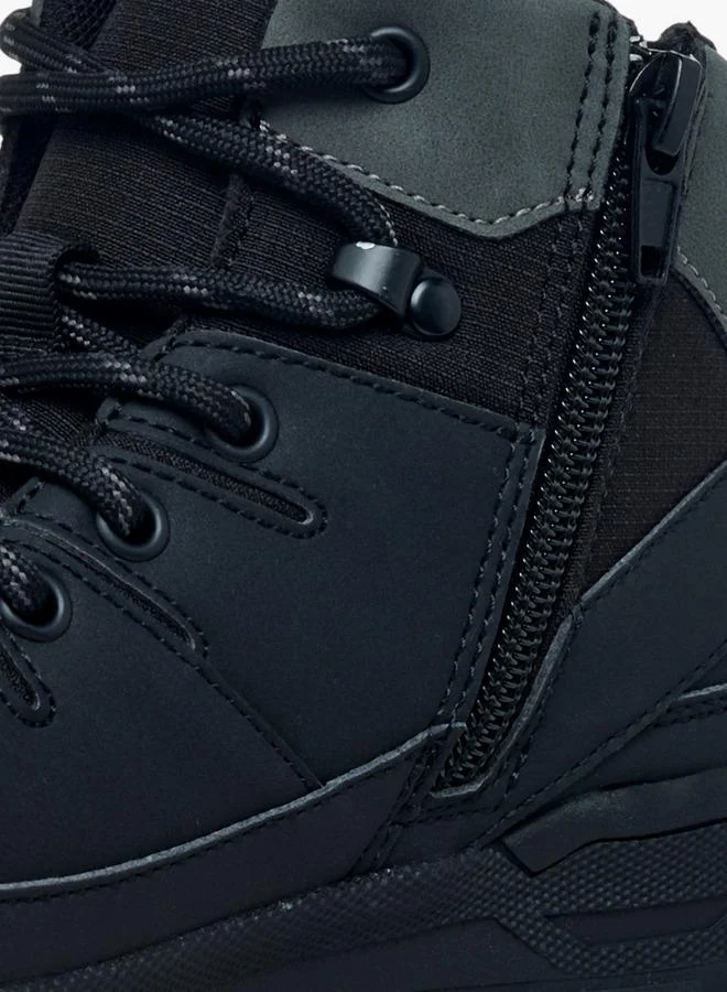 Lee Cooper Boys' Panelled Ankle Boots With Lace-Up Closure
