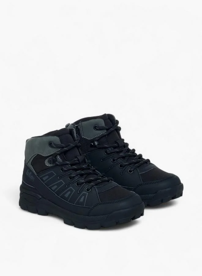 Lee Cooper Boys' Panelled Ankle Boots With Lace-Up Closure