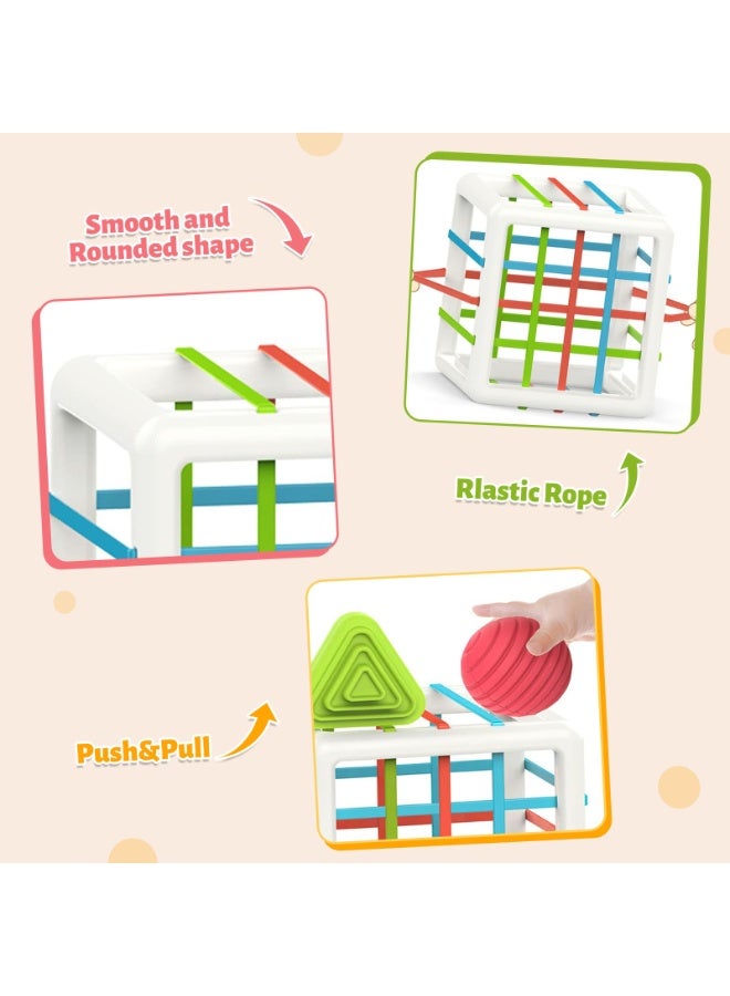 general Montessori Toys for 1 Year Old,Baby Sorter Toy Colorful Cube and 6 Pcs Multi Sensory Shape, Toddler Developmental Learning Toys Birthday Gifts,Baby Toys 6-12-18 Months - Image 3