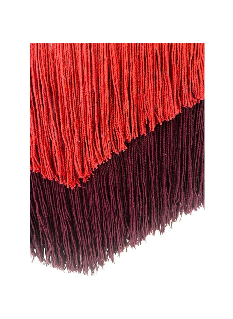 TSUKUYOMI TSUKUYOMI Pack of 1 Hand Made Wall Hanging Macrame Bohemian Nordic Woven Decor Tapestry Hippie Beautiful Geometric Art 15 x 24 Inch Red 004  - Image 4