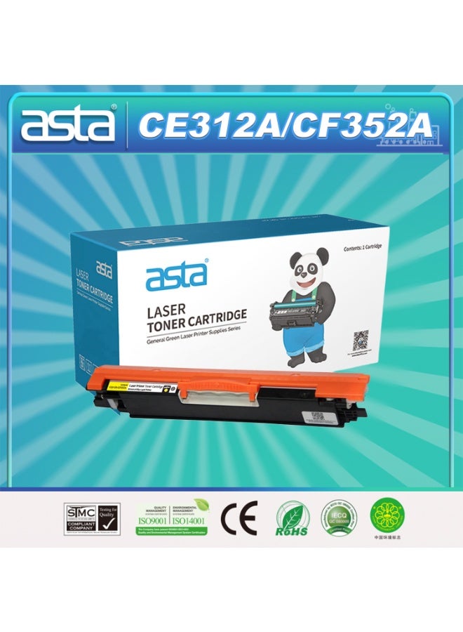 ASTA CE312A 126A Compatible Toner Universal 130A CF352A For HP Color LaserJet Pro CP1025 CP1025NW M175 M275 Printer CE E 312 A 126 Premium Office Consumable Printing pr Replacement - Image 1