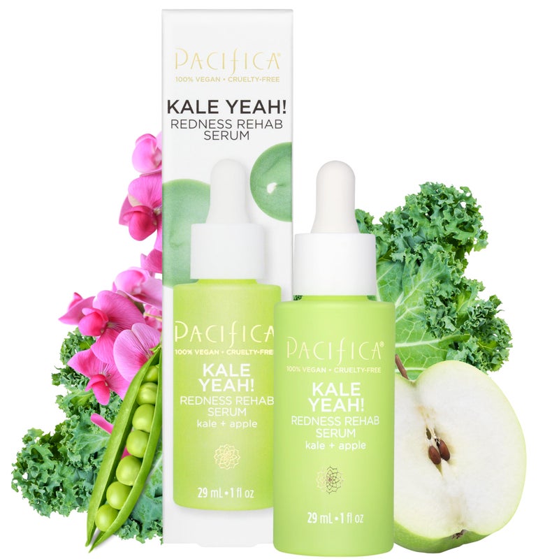 Pacifica Kale Yeah! Redness Rehab Serum â€“ Niacinamide & Super Greens Face Serum to Calm Redness, Minimize Pores & Oil, Soothing Anti-Redness for Oily/Combination Skin Vegan Dermatologist Tested - Image 1