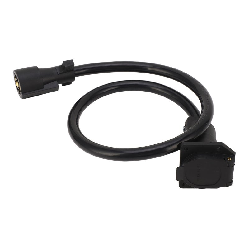 7 Way Connector 7 Way Trailer Extension Cord - Waterproof Weatherproof PVC Jacket Copper Wire Trailer Extension Cord for RVs Trailers Campers Caravans Food Trucks - Image 1