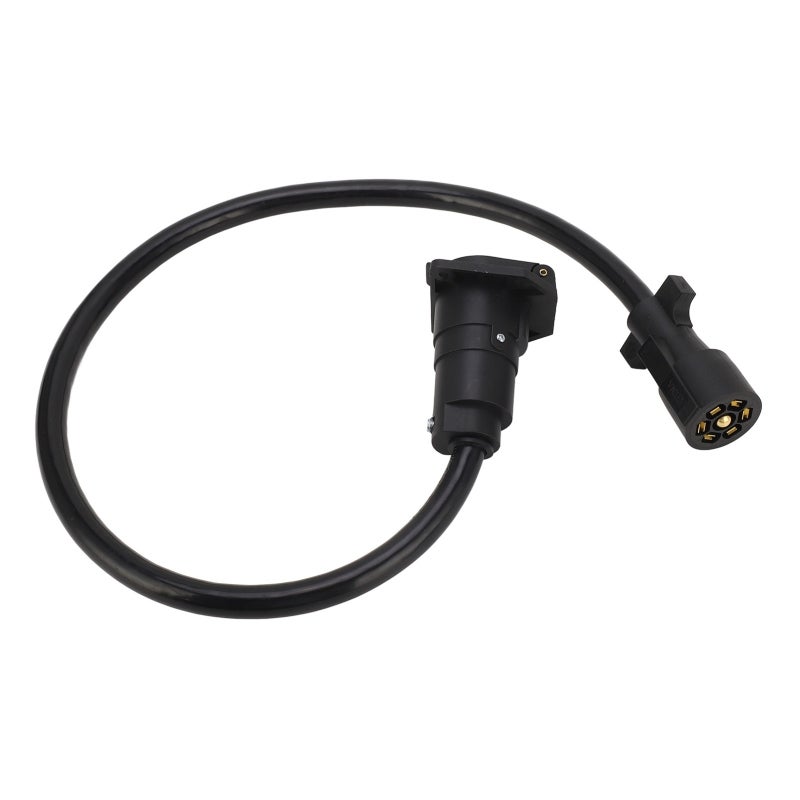 7 Way Connector 7 Way Trailer Extension Cord - Waterproof Weatherproof PVC Jacket Copper Wire Trailer Extension Cord for RVs Trailers Campers Caravans Food Trucks - Image 2