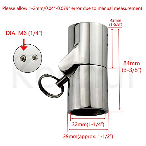 keehui 316SS Marine Grade Boat Pipe Connector, Stainless Steel Folding Swivel Coupling Tube Pipe Connector Boat Hardware Fitting For (32mm)1-1/4inch tube - Image 2