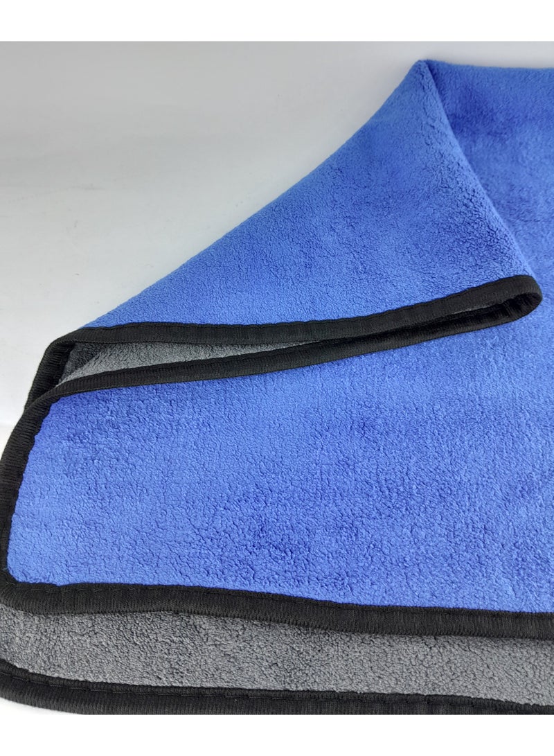 Large high-quality microfiber towel - size 70cm * 40cm - super soft - high water absorption and surface cleaning capacity - blue - Image 5