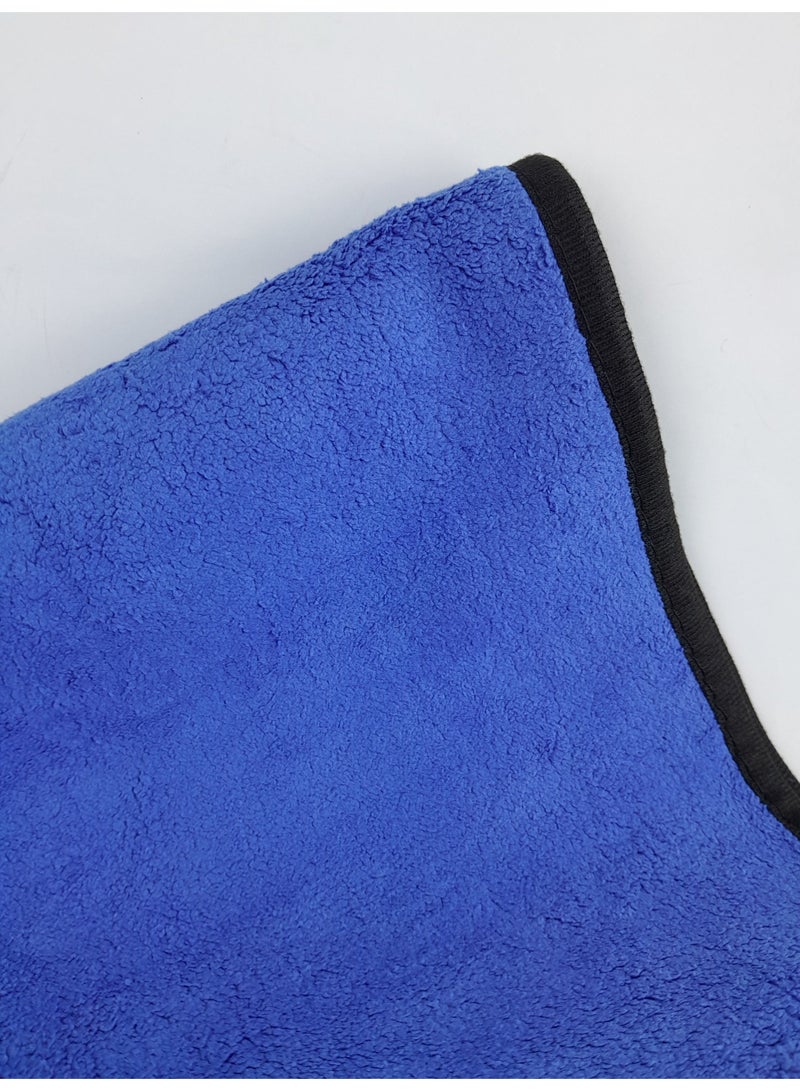 Large high-quality microfiber towel - size 70cm * 40cm - super soft - high water absorption and surface cleaning capacity - blue - Image 3