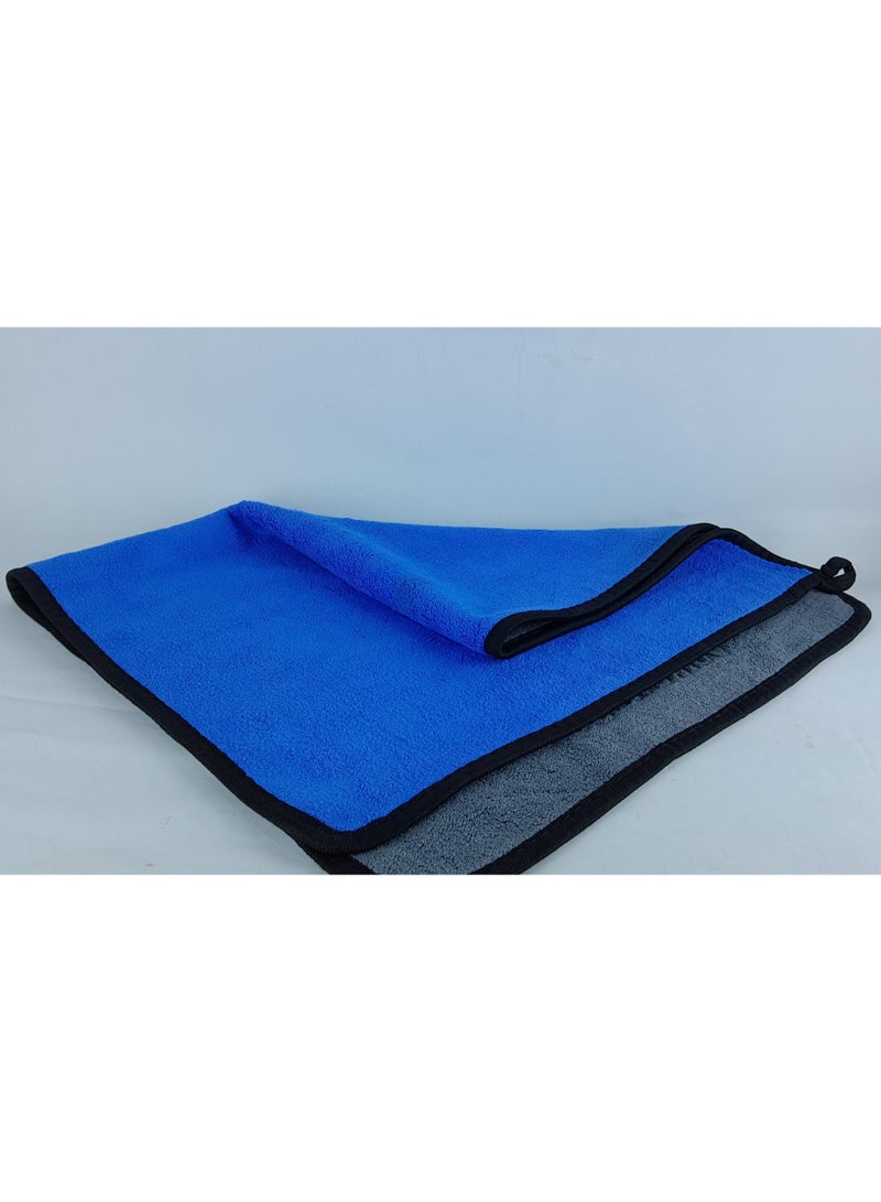 Large high-quality microfiber towel - size 70cm * 40cm - super soft - high water absorption and surface cleaning capacity - blue - Image 4