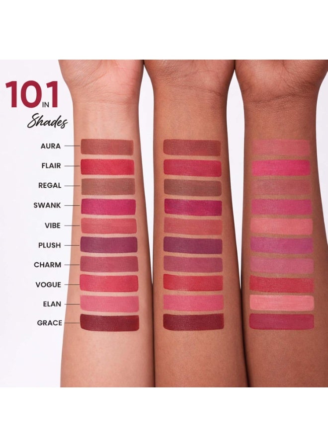 Parul Garg Beauty Ultimate 10-in-1 Mini Silk Matte Liquid Lipstick Set | Long-Lasting, Transfer-Proof | Perfect for Gifting & Special Occasions | Pack of 10, Multicolor - Image 4