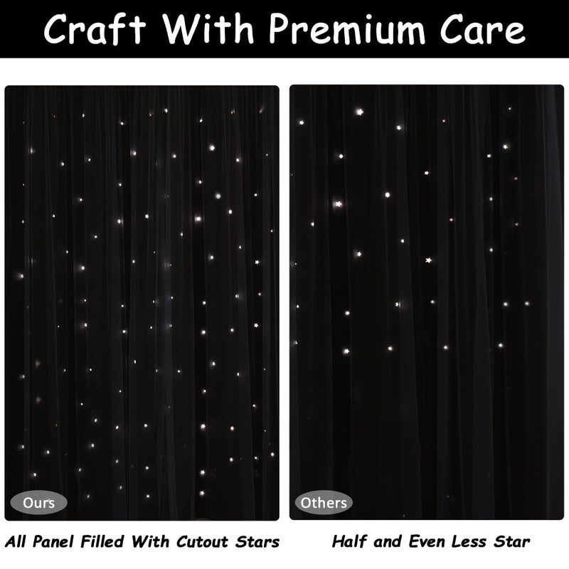 Kinryb Kids Blackout Curtains 63 Inch Length 2 Layer Blackout Curtains Room Darkening Mix and Match Curtain for Nursery Thermal Insulated Drape for Bedroom 42"" W x 63"" L Black Set of 2 - Image 5
