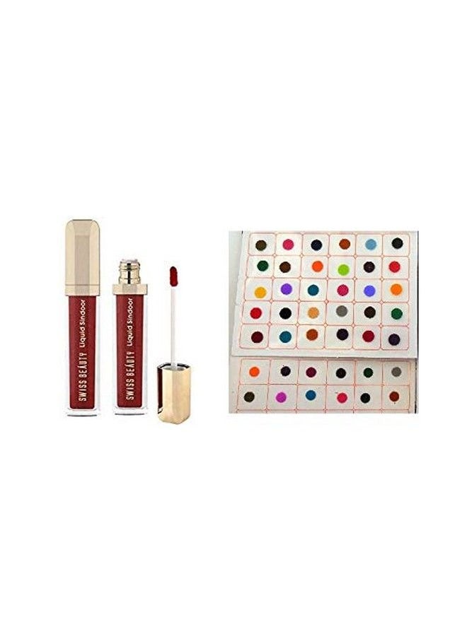 ClubComfort - � Liquid Makeup Sindoor Waterproof Red/Maroon Free 1 Bindi Patta (Multicolor) - Image 1