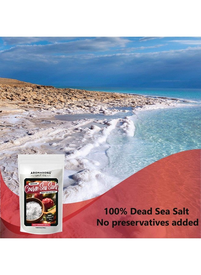 Aromasong 100% Natural Sea Salt, Coarse Grain, Large Bulk RESEALABLE Bag, 2.43 LBS, SUN DRIED from the Dead Sea, Unrefined, Gluten Free, Grinder Refill, Pure Sea Salt for Daily Cooking & Pickling Salt - Image 3
