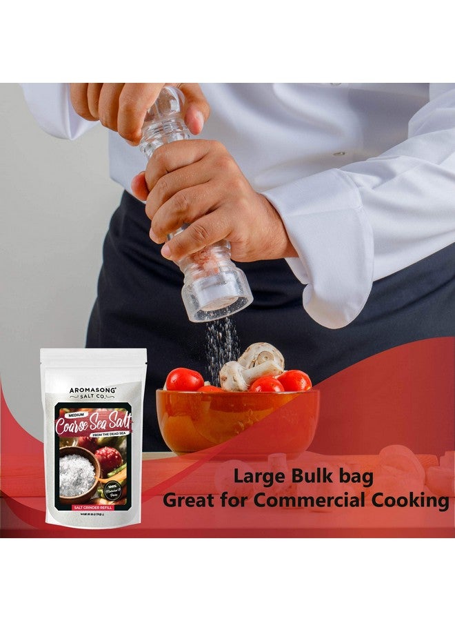 Aromasong 100% Natural Sea Salt, Coarse Grain, Large Bulk RESEALABLE Bag, 2.43 LBS, SUN DRIED from the Dead Sea, Unrefined, Gluten Free, Grinder Refill, Pure Sea Salt for Daily Cooking & Pickling Salt - Image 4