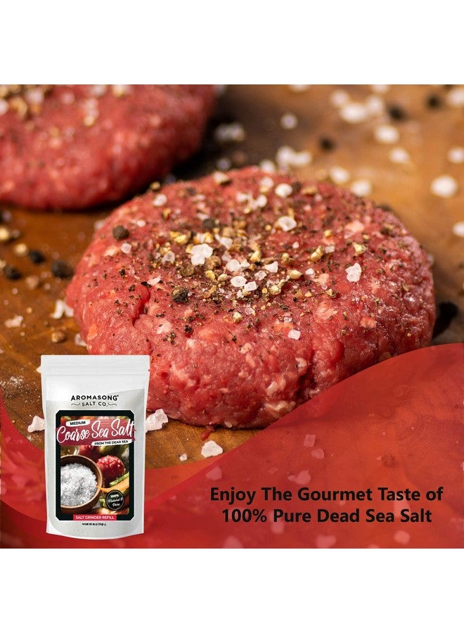 Aromasong 100% Natural Sea Salt, Coarse Grain, Large Bulk RESEALABLE Bag, 2.43 LBS, SUN DRIED from the Dead Sea, Unrefined, Gluten Free, Grinder Refill, Pure Sea Salt for Daily Cooking & Pickling Salt - Image 2