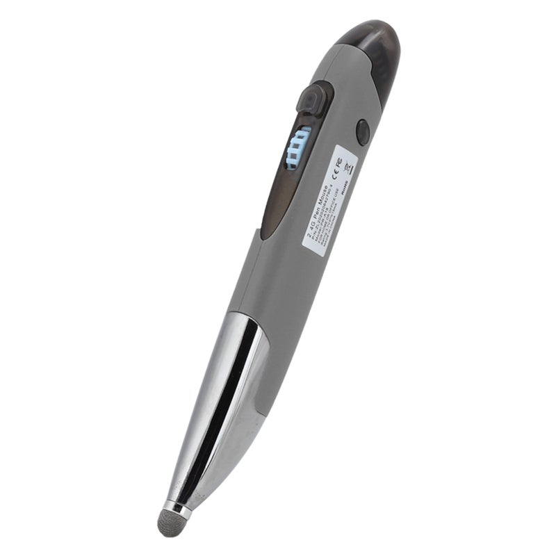 Wireless Mouse Pen with 2.4G Adapter Handwriting Function - Dual Right Buttons for Left-Right Hand Operation Silver Grey Mouse for Tablet PC Mobile Phone - Image 5