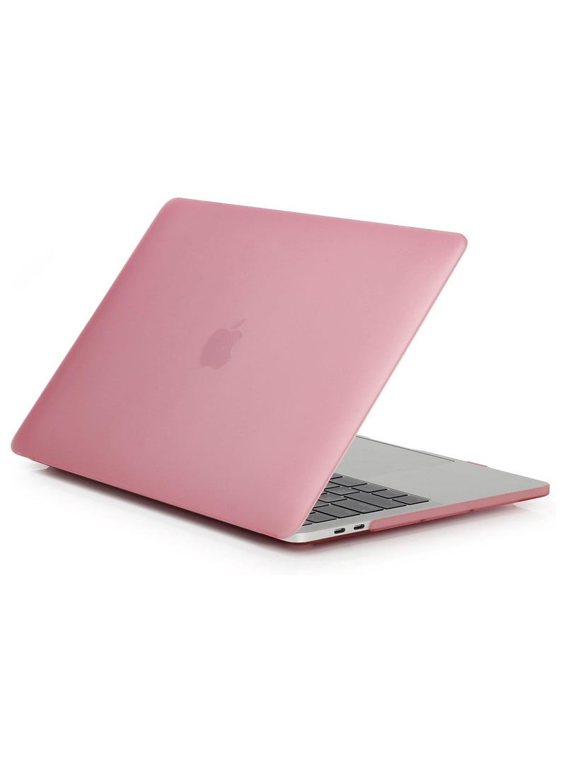 Protective Hard Shell Case Cover Compatible For Apple MacBook Air 13 Inch with Retina Display & Touch ID, Model: A2337 M1 A2179 A1932 Release in 2020 2019 2018, Matte Pink - Image 1
