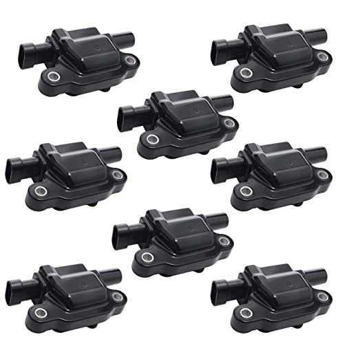 MANATEE 12611424 Ignition Coil Pack 8 PCS fit for Chevy GMC Cadillac Pontiac Silverado Tahoe Suburban Avalanche Yukon Escalade Trailblazer Grand Prix H3 V8 4.8L 5.3L, 6.0L 6.2L, D510C UF413 12570616 - Image 1