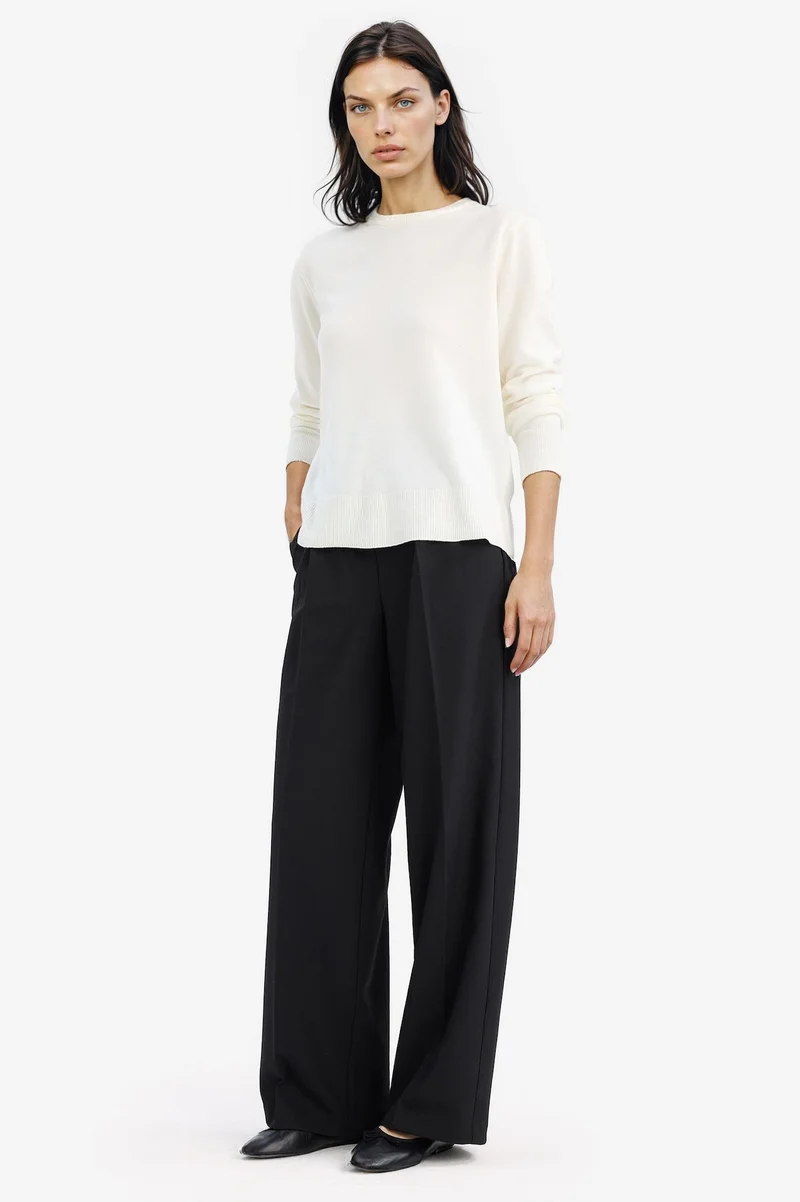 ديفاكتو Relax Fit Crew Neck Knit Pullover