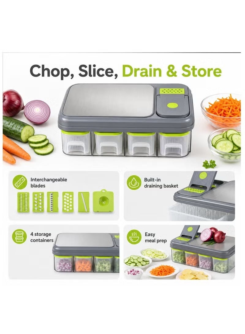 bkam 12-in-1 Multifunctional Vegetable Slicer - Image 5