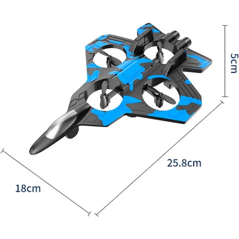 Flying Toy 360 Rotation RC Drone with Real Fighter Design, Shockproof, Intelligent Auto Stability, Easy to Use for Beginners, Gift for Adults 2 Batteries - Image 4