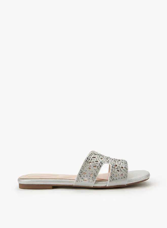 Celeste SILVER Women Embellished Flat Sandals for Women | Best Price UAE