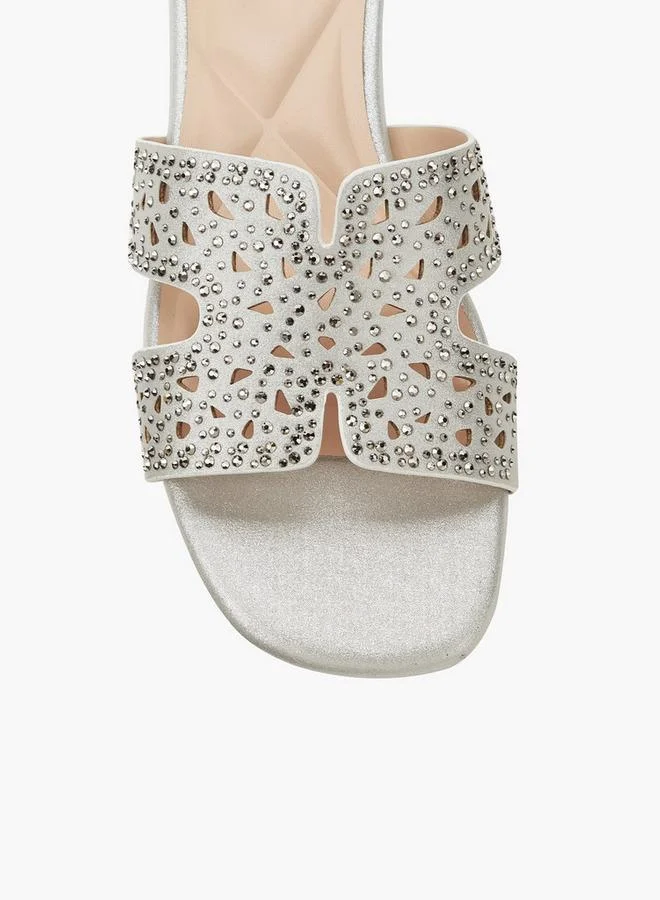 Celeste SILVER Women Embellished Flat Sandals for Women | Best Price UAE