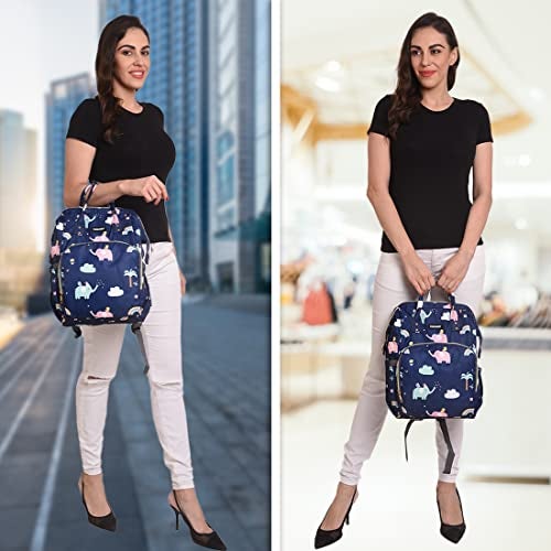 PACKNBUY Baby Diaper Bag Backpack for Mothers for Travel Maternity Hospital Bag for Delivery Women with Multiple Pockets Water Resistant Insulated Bottle Holders Large Capacity (Dark Blue) - Image 5