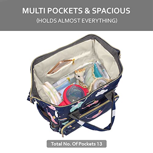 PACKNBUY Baby Diaper Bag Backpack for Mothers for Travel Maternity Hospital Bag for Delivery Women with Multiple Pockets Water Resistant Insulated Bottle Holders Large Capacity (Dark Blue) - Image 3