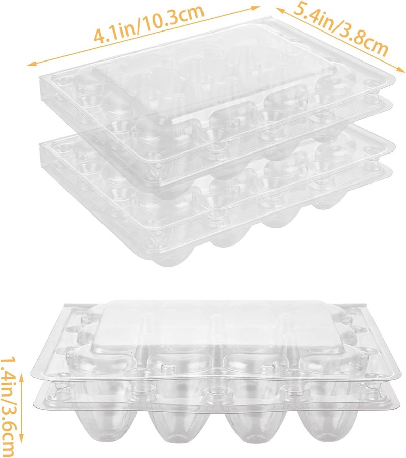 MIVIDE علب بيض السمان MIVIDE 150 حبة، 12 شبكة، علب بلاستيكية صغيرة شفافة لبيض السمان، حوامل علب البيض بكميات كبيرة للبيض الصغير، بيض السمان، بيض الحمام - Image 2