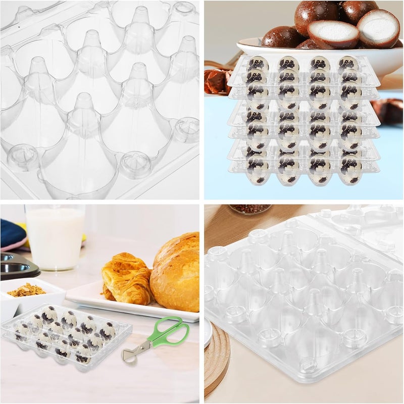 MIVIDE علب بيض السمان MIVIDE 150 حبة، 12 شبكة، علب بلاستيكية صغيرة شفافة لبيض السمان، حوامل علب البيض بكميات كبيرة للبيض الصغير، بيض السمان، بيض الحمام - Image 5