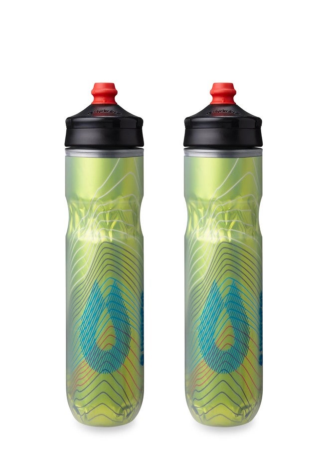 HydraPak | Polar Bottle - Polar Surge Insulated Bike Water Bottle 2-Pack - High Flow, Cycling & Sports Squeeze Bottle (Ascent Yellow, 600ml / 20oz) - Image 1
