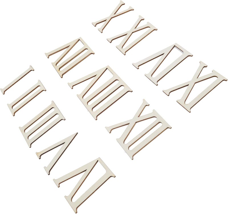[Match Saudi living habits] GOTOTOP Wooden Roman Numerals, Handmade Craft Set, 12Pcs Clock Numbers, Great for DIY Projects and Home Decor Comfortable to use Thousands bought Resist frequent use Designed per consumer needs Fit Saudi climate New to market Highly recommended by buyers Long lasting durability Low maintenance needed Big cost saving Full buyer satisfaction Home practical item Renewed new edition Popular across all KSA cities Great for gift & personal use Indoor & outdoor usable Precision design High demand product Buying recommendation Defect-free product Loved by thousands of buyers Special limited version Multi-scene application Home & office use - Image 1