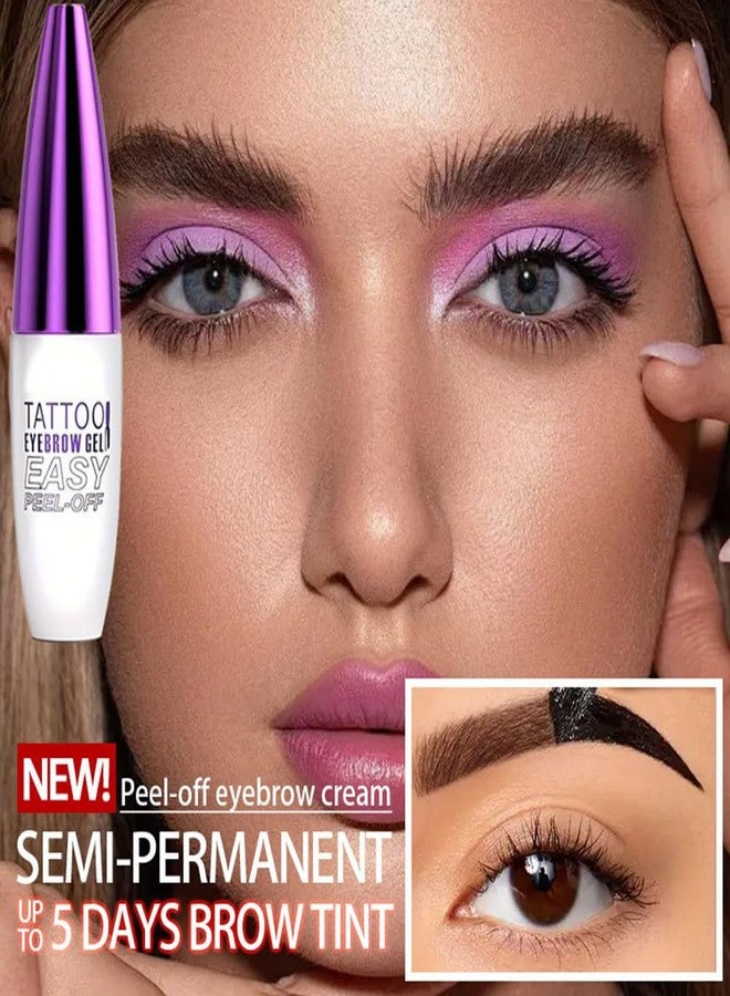 GHFCZOO ​​2Pcs Dark Brown Peel Off Brow Tint Gel - Waterproof & Sweatproof Tattoo Effect, Transfer-Resistant Multi-Day Wear, All Skin Types Mother’s Day Women's Day Gift Set​​ - Image 3