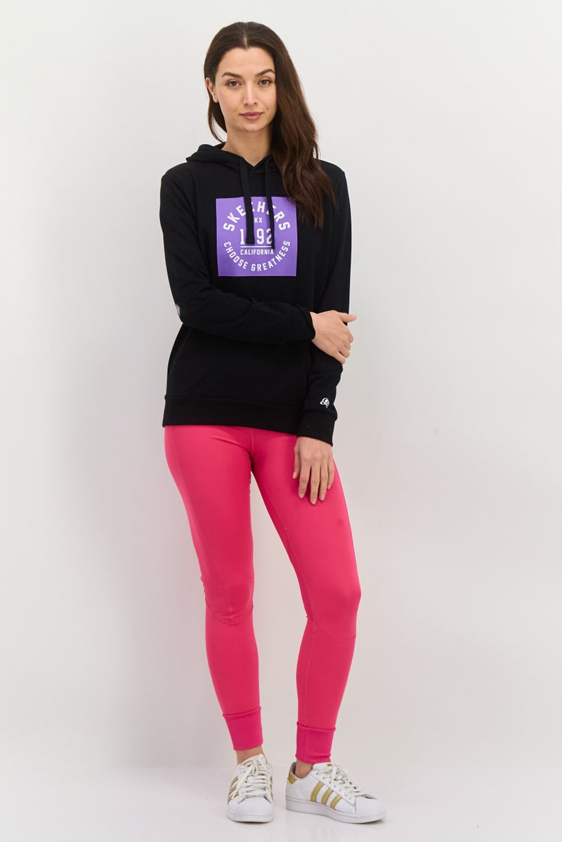 SKECHERS Women Sportswear Fit Long Sleeves Outdoor Hoodie, Black  - Image 2
