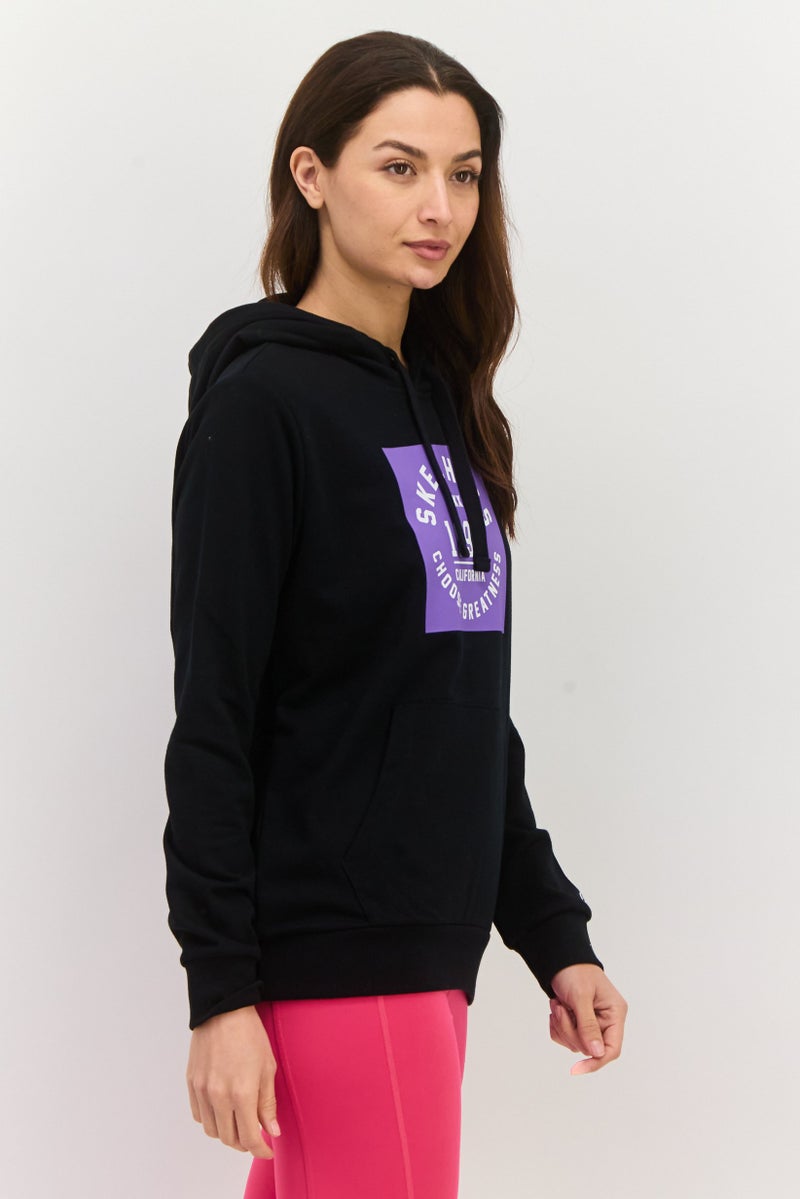 SKECHERS Women Sportswear Fit Long Sleeves Outdoor Hoodie, Black  - Image 3