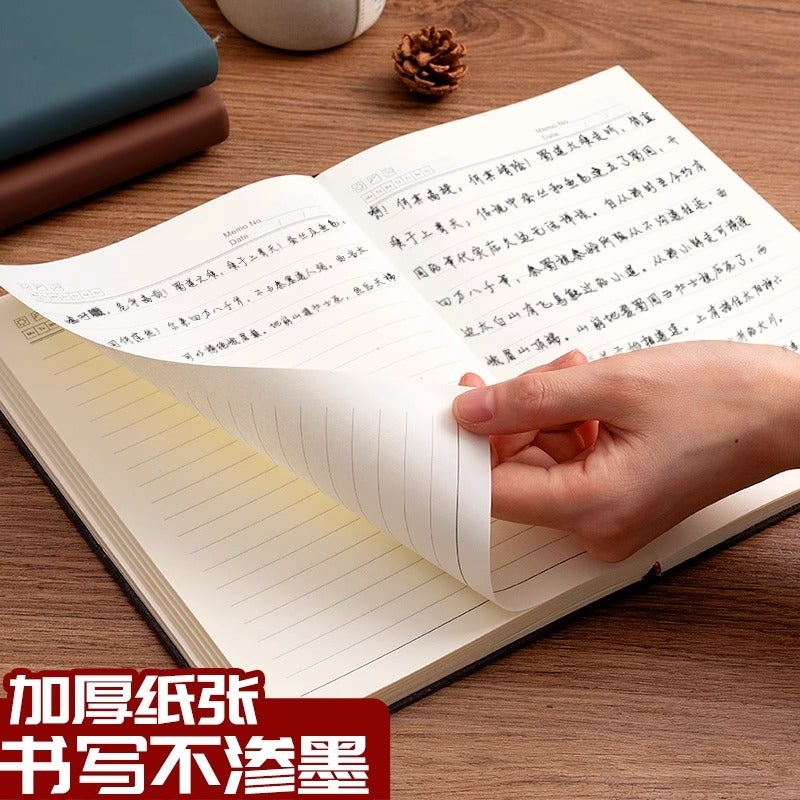 A5 Notebook Work Office Meeting Recording Notebook Business Thick Notebook Thickened B5 Notepad Printable Logo - Image 4