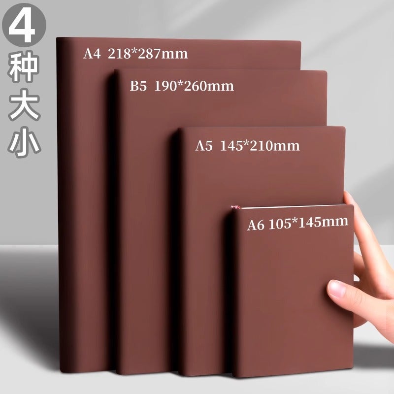 A5 Notebook Work Office Meeting Recording Notebook Business Thick Notebook Thickened B5 Notepad Printable Logo - Image 3