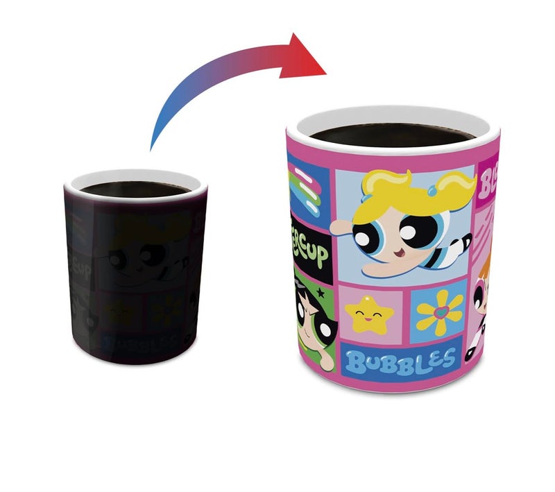 Morphing Mugs The Powerpuff Girls – Blossom Bubbles Buttercup – One 11 oz Color Changing Ceramic Mug – Image Revealed When HOT Liquid Is Added! - Image 2