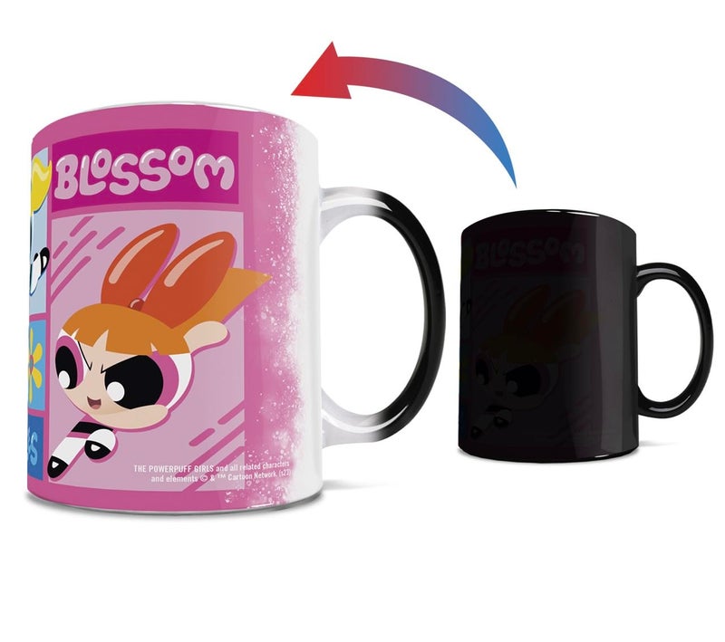 Morphing Mugs The Powerpuff Girls – Blossom Bubbles Buttercup – One 11 oz Color Changing Ceramic Mug – Image Revealed When HOT Liquid Is Added! - Image 3