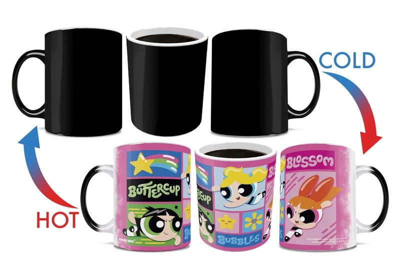 Morphing Mugs The Powerpuff Girls – Blossom Bubbles Buttercup – One 11 oz Color Changing Ceramic Mug – Image Revealed When HOT Liquid Is Added! - Image 5