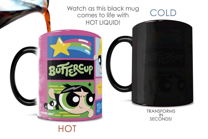 Morphing Mugs The Powerpuff Girls – Blossom Bubbles Buttercup – One 11 oz Color Changing Ceramic Mug – Image Revealed When HOT Liquid Is Added! - Image 4