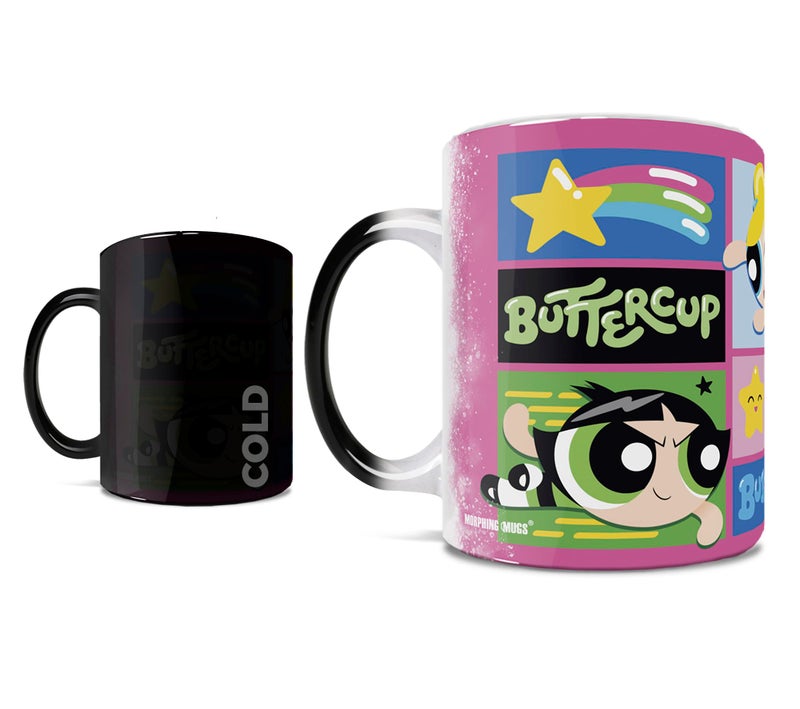 Morphing Mugs The Powerpuff Girls – Blossom Bubbles Buttercup – One 11 oz Color Changing Ceramic Mug – Image Revealed When HOT Liquid Is Added! - Image 1