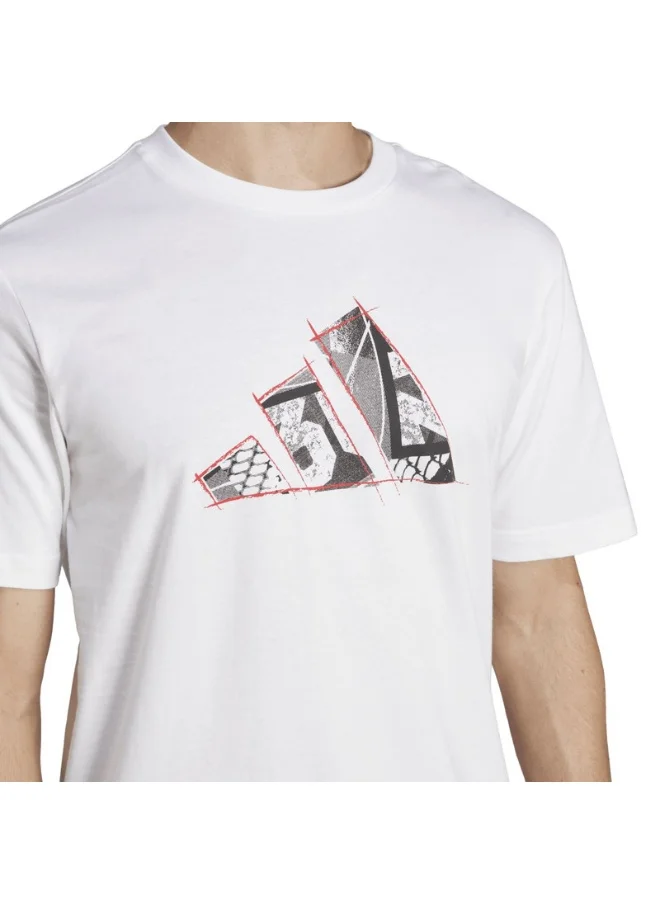 اديداس adidas M PHOTO LOGO T White Training T-SHIRTS for Men - XS
