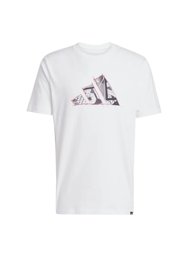 Adidas M Photo Logo T White Training T-Shirts For Men XS