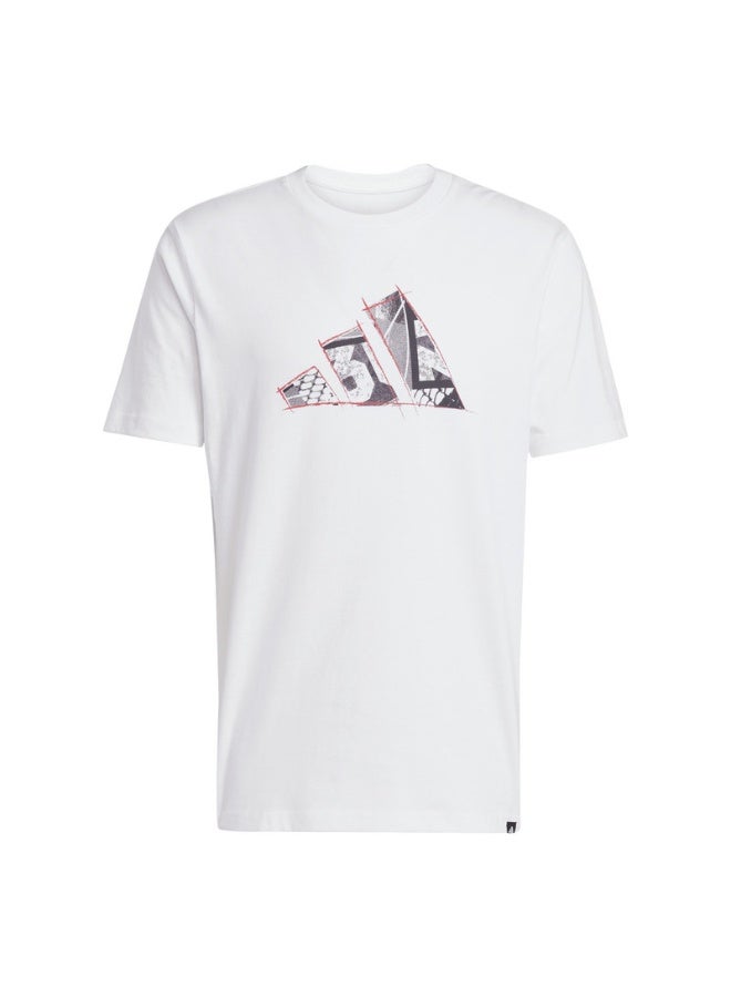Adidas M Photo Logo T White Training T-Shirts For Men XS - Image 1