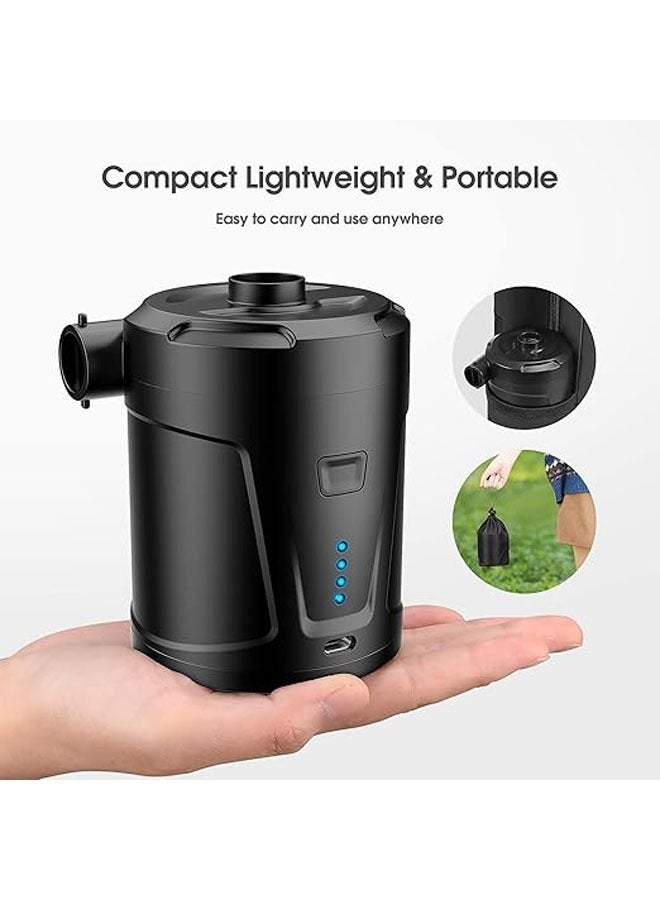 general Electric air pump, 5200mah portable air pump, with fast inflation/deflation function, rechargeable electric pump with 3 nozzles, used in children's splash pools, swimming pools, hovercraft, inflatable boats - Image 2