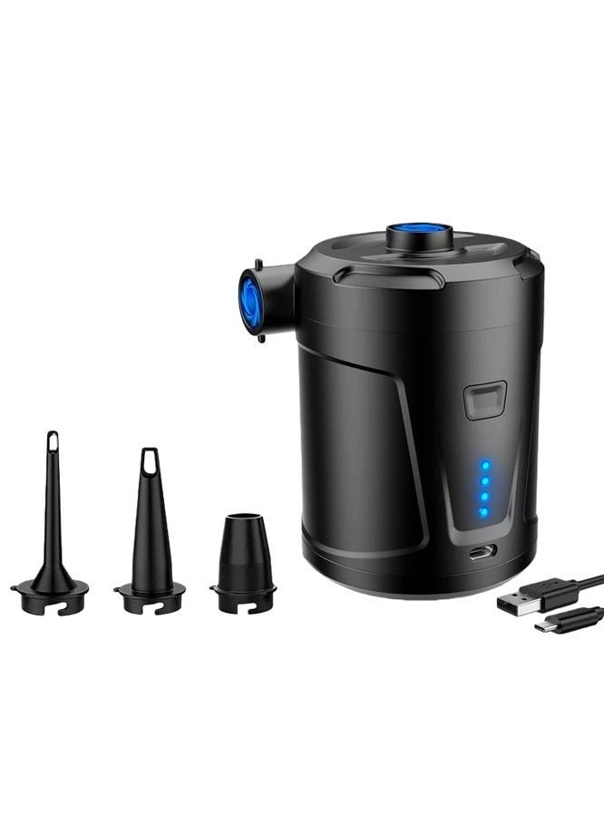 general Electric air pump, 5200mah portable air pump, with fast inflation/deflation function, rechargeable electric pump with 3 nozzles, used in children's splash pools, swimming pools, hovercraft, inflatable boats - Image 1