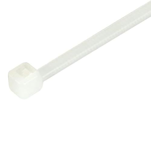 GTSE 14 Inch White/Clear Zip Ties, 100 Pack, 40lb Strength, UV Resistant Long Nylon Long Cable Ties, Self-Locking 14" Tie Wraps - Image 2