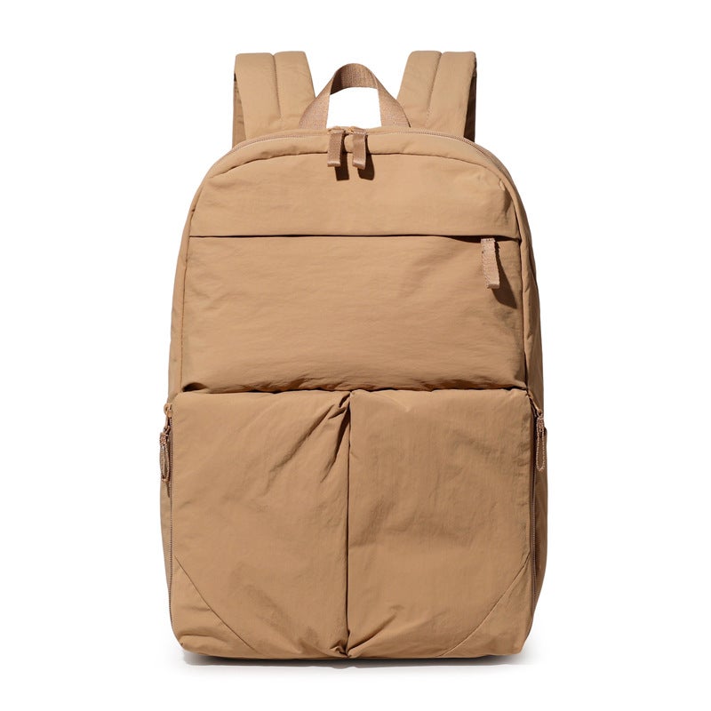 Solid Color Commuter Backpack for Men and Women, Waterproof Nylon, 14-inch Laptop - Image 5
