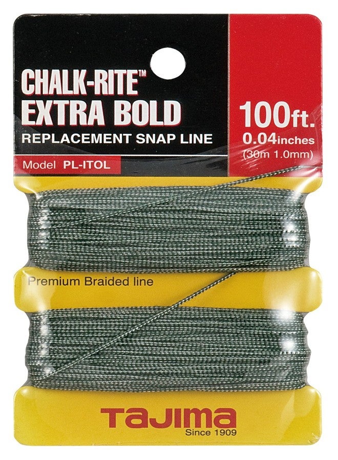 Tajima PL-ITOL Chalk-Rite Replacement 1.0 mm Extra Bold Snap-Line - 100 ft. Braided Line